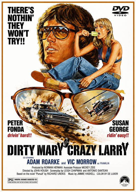 DIRTY MARY, CRAZY LARRY (1974) Susan George, Peter Fonda - Public Domain DVD NO CASE