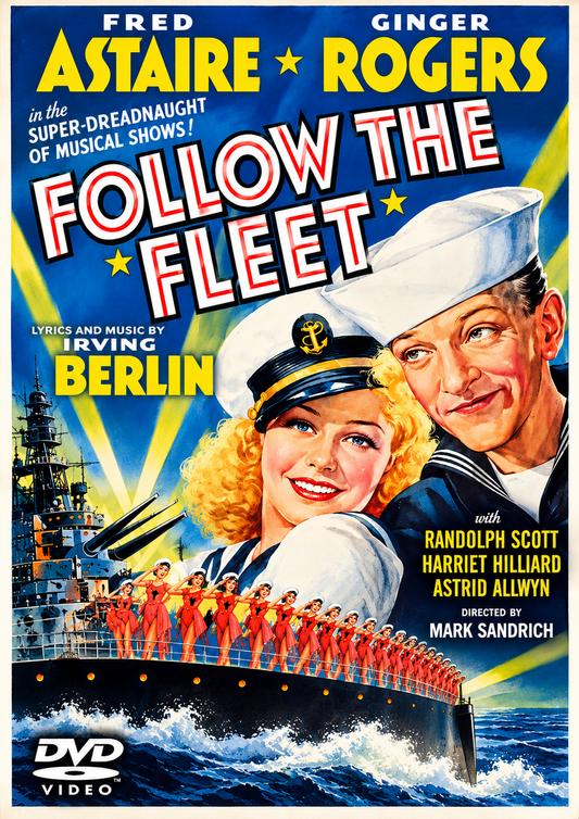 Follow The Fleet (1936)  Fred Astaire, Ginger Rogers Public Domain DVD NO CASE