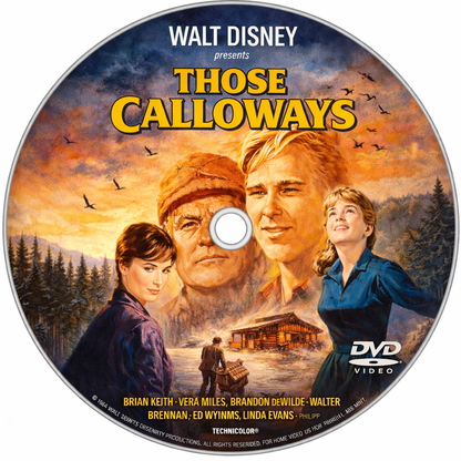 THOSE CALLOWAYS (1964) Brian Keith ,Vera Miles ,Brandon deWilde ,Walter Brennan ,Ed Wynn ,Linda Evans - Public Domain Movie DVD NO CASE