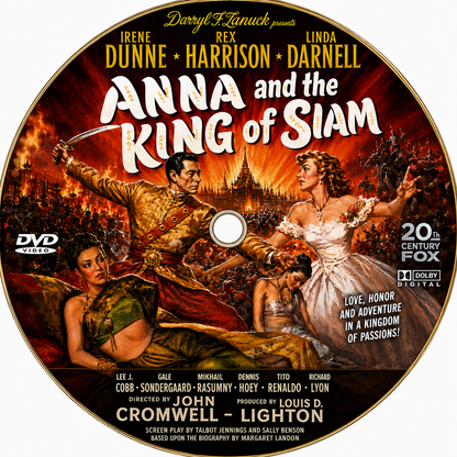 ANNA AND THE KING OF SIAM (1946) Irene Dunne, Rex Harrison, Linda Darnell - VERY RARE DELETED TITLE ! - DVD NO CASE