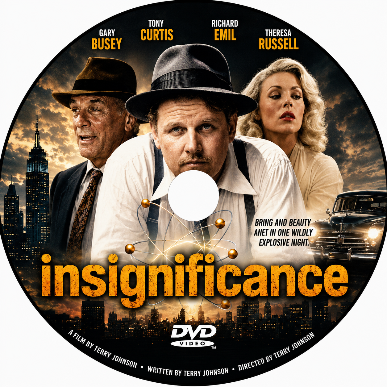 INSIGNIFICANCE (1985) Theresa Russell, Tony Curtis, Gary Busey, Michael Emil & Will Sampson - DVD NO CASE