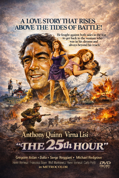 THE 25th HOUR (PG)  (1967) Michael Redgrave, Public Domain Movie DVD NO CASE