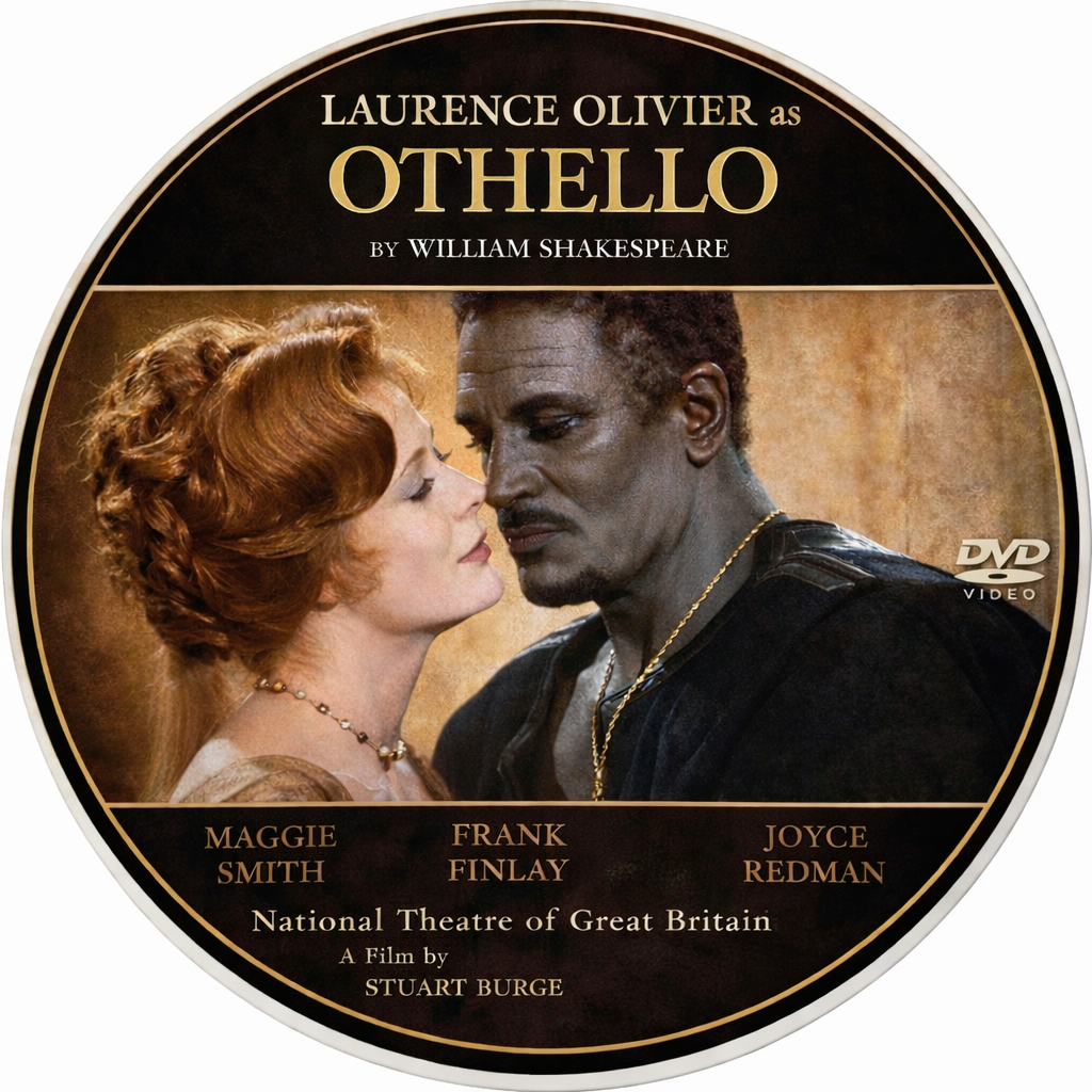 OTHELLO (1965) Maggie Smith,Lawrence Olivier - Public Domain DVD NO CASE