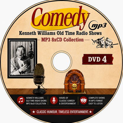 Kenneth Williams  Old Time Radio Shows MP3 X8 CD Collection