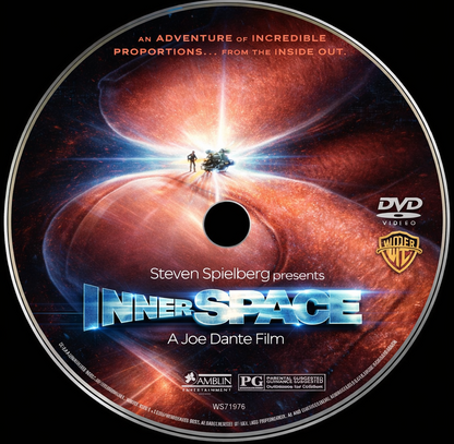 INNERSPACE (1987) Dennis Quaid,Martin Short, Meg Ryan, Kevin McCarthy - Public Domain Movie DVD NO CASE