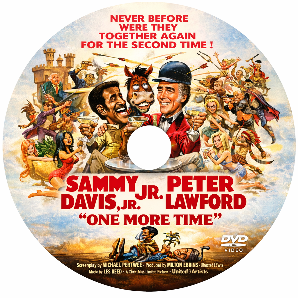 ONE MORE TIME (1970) Sammy Davis Jnr, Public Domain DVD NO CASE