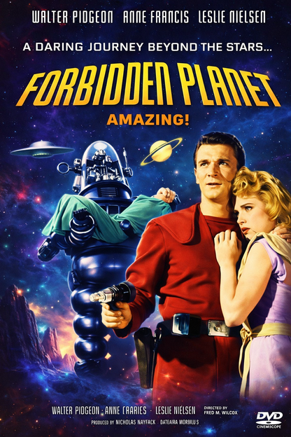 Forbidden Planet (1956) Walter Pidgeon - Public Domain DVD NO CASE