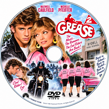 GREASE 2 (1982) Starring - Maxwell Caulfield, Michelle Pfeiffer, Adrian Zmed, Lorna Luft, Christopher McDonald &amp; Didi Conn  - DVD NO CASE