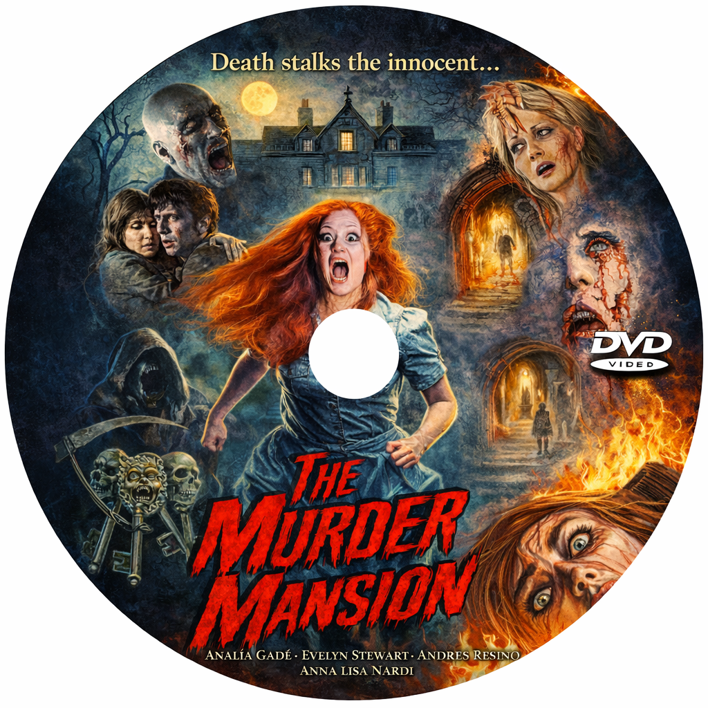 THE MURDER MANSION (1972) Evelyn Stewart, Analía Gadé - DVD, Public Domain DVD NO CASE