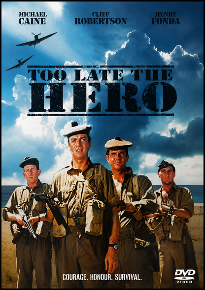 Too Late the Hero (1970) Michael Caine, Cliff Robertson, Henry Fonda, Ian Bannen, Harry Andrews and Denholm Elliott. - PUBLIC DOMAIN DVD ONLY NO CASE