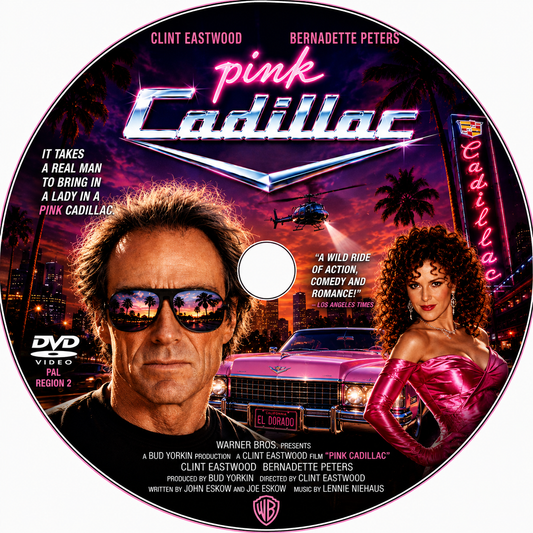 PINK CADILLAC - Clint Eastwood - PUBLIC DOMAIN DVD ONLY NO CASE