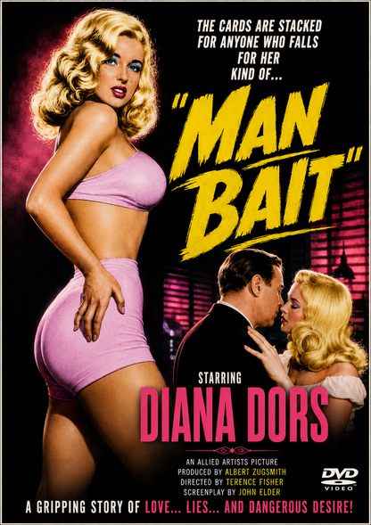 MAN BAIT (1952) George Brent, Marguerite Chapman, Diana Dors - Public Domain DVD NO CASE RARE ! (Copy)