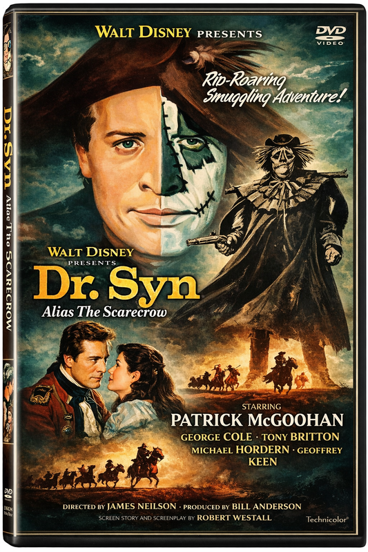 Dr. Syn Alias The Scarecrow (1963) - DVD, Public Domain DVD NO CASE