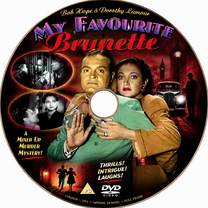 MY FAVOURITE BRUNETTE (1947) Bob Hope, Dorothy Lamour, Peter Lorre, Lon Chaney Jr., Alan Ladd and Bing Crosby - Public Domain Movie DVD NO CASE