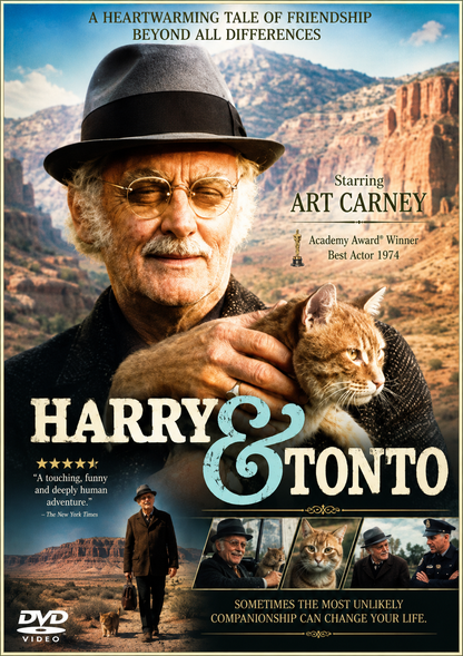 HARRY & TONTO (1974) Art Carney, Ellen Burstyn, Geraldine Fitzgerald, Larry Hagman, Chief Dan George, Melanie Mayron, Josh Mostel - DVD NO CASE