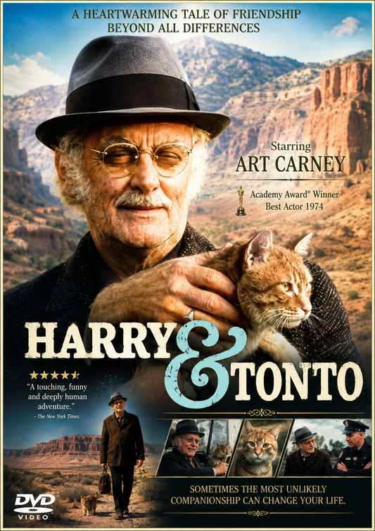 HARRY & TONTO (1974) Art Carney, Ellen Burstyn, Geraldine Fitzgerald, Larry Hagman, Chief Dan George, Melanie Mayron, Josh Mostel - DVD NO CASE