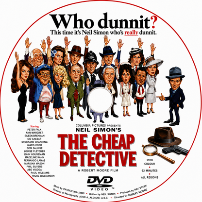 THE CHEAP DETECTIVE (1978) Peter Falk, Ann-Margret, Eileen Brennan, Stockard Channing, Madeline Kahn, Louise Fletcher, Dom DeLuise - Public Domain Movie DVD NO CASE