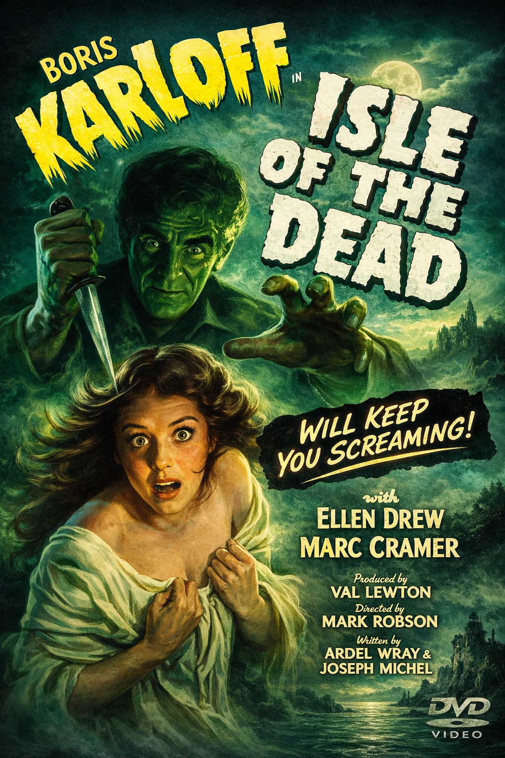 ISLE OF THE DEAD  (1945) Boris Karloff - Public Domain DVD NO CASE