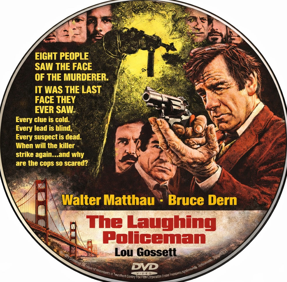 THE LAUGHING POLICEMEN (1973) Walter Matthau, Bruce Dern  - Public Domain Movie DVD NO CASE