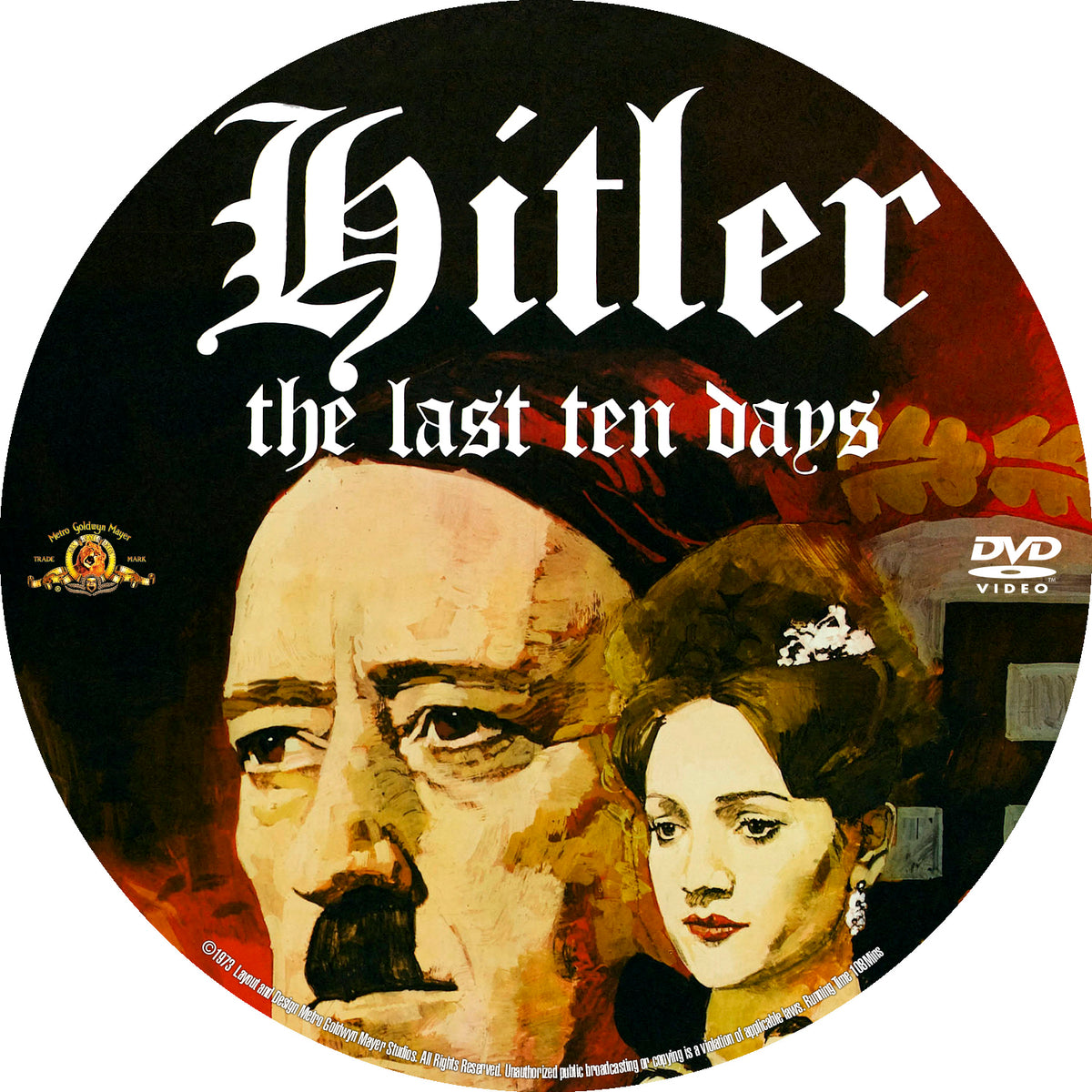HITLER: THE LAST TEN DAYS (1973) Alec Guinness, Simon Ward, Diane Cilento, Doris Kunstmann, Philip Stone - PUBLIC DOMAIN DVD ONLY NO CASE