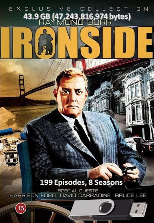 IRONSIDE - COMPLETE COLLECTION SEASONS 1-8 PUBLIC DOMAIN USB ONLY