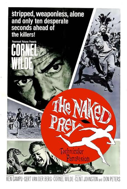 THE NAKED PREY (1965) Cornel Wilde,Gert van den Bergh,Ken Gampu,Patrick Mynhardt   - Public Domain DVD NO CASE RARE !