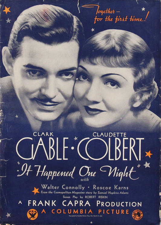 IT HAPPENED ONE NIGHT (1934) Clark Gable, Claudette Colbert - PUBLIC DOMAIN DVD ONLY NO CASE