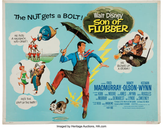 SON OF FLUBBER (1963) Nancy Olson,Keenan Wynn,Tommy Kirk,Joanna Moore,Leon Ames,Ken Murray - Public Domain DVD NO CASE
