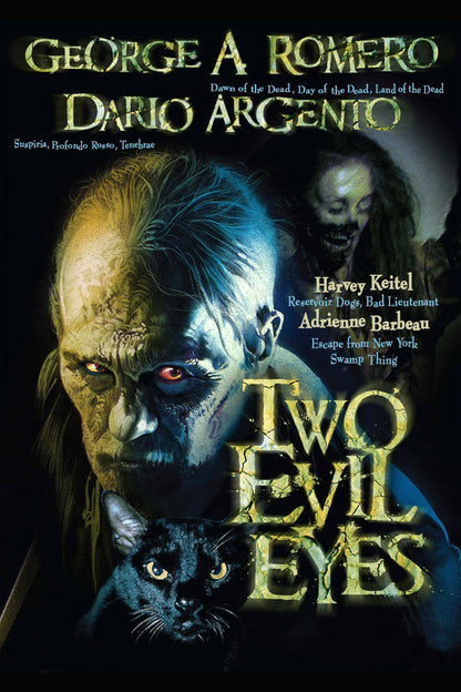 TWO EVIL EYES (1990) Starring - E.G. Marshall, Adrienne Barbeau, Ramy Zada, Madeleine Potter, Harvey Keitel - DVD ONLY NO CASE