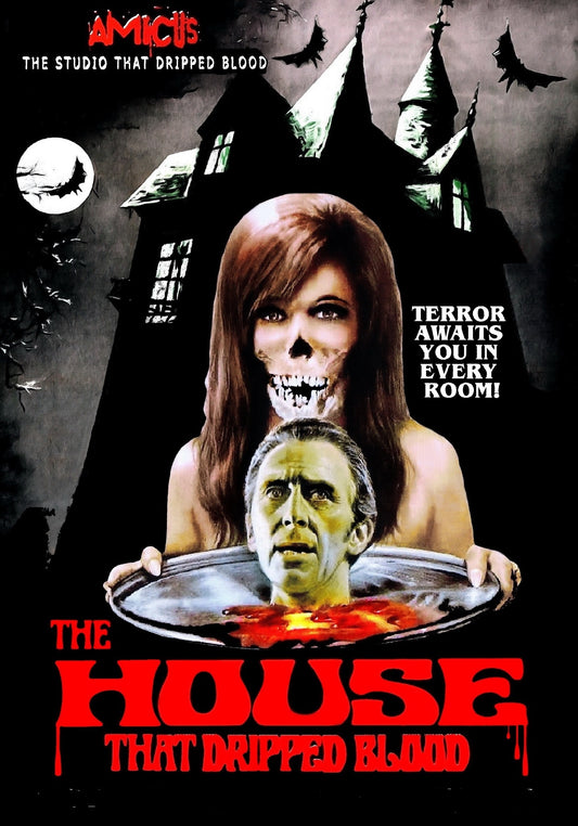 THE HOUSE THAT DRIPPED BLOOD (1971) Christopher Lee,Peter Cushing,Denholm Elliott,Ingrid Pitt,Nyree Dawn Porter,Jon Pertwee - Public Domain DVD NO CASE