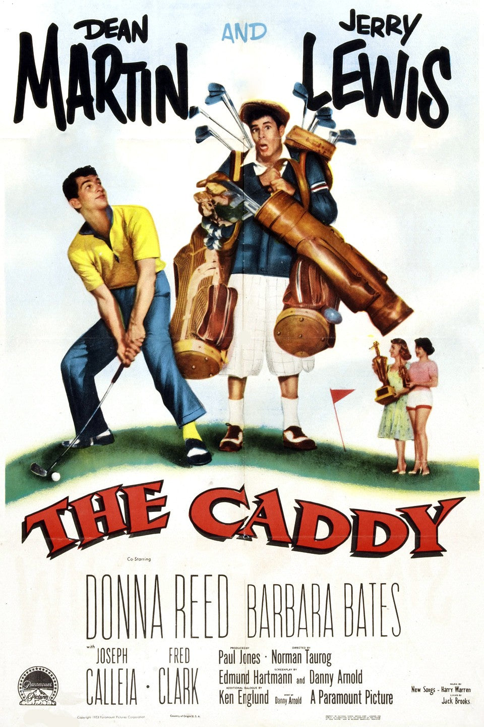 THE CADDY (1953) Dean Martin,Jerry Lewis,Donna Reed,Barbara Bates - Public Domain Movie DVD NO CASE