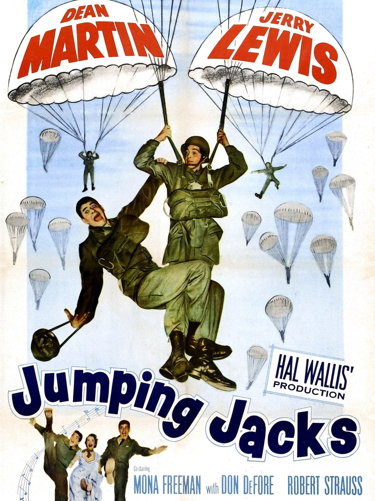 JUMPING JACKS (1952) Dean Martin,Jerry Lewis - Public Domain DVD NO CASE