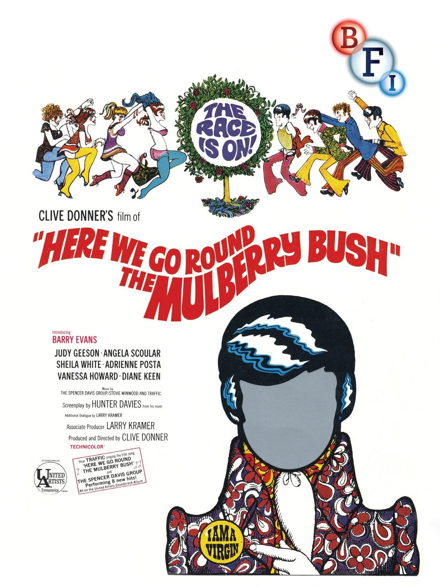 HERE WE GO ROUND THE MULBERRY BUSH (1968) Barry Evans,Judy Geeson,Angela Scoular - Public Domain DVD NO CASE RARE !