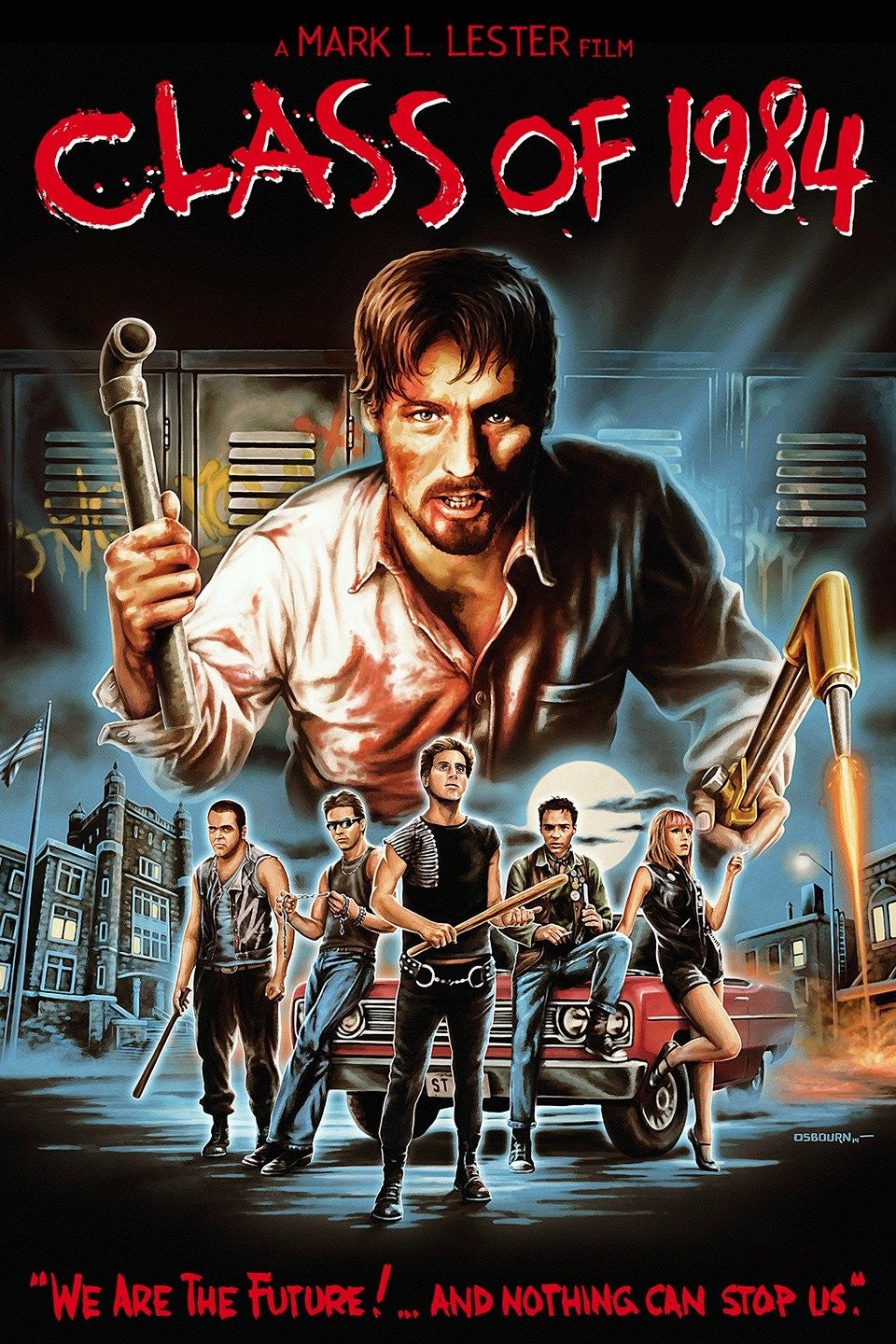 CLASS OF 1984 (1982) Perry King,Merrie Lynn Ross,Timothy Van Patten,Stefan Arngrim,Michael J Fox,Roddy McDowall - PUBLIC DOMAIN DVD ONLY NO CASE