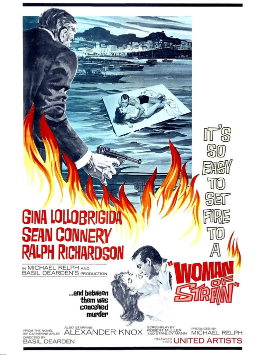 WOMAN OF STRAW (1964) Sean Connery, Gina Lollobrigida, Ralph Richardson  - Public Domain Movie DVD NO CASE