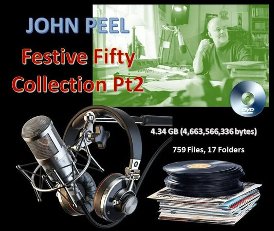 JOHN PEEL - Festive Fifty PT 2 - Retro Old Time Radio Shows MP3 DVDROM