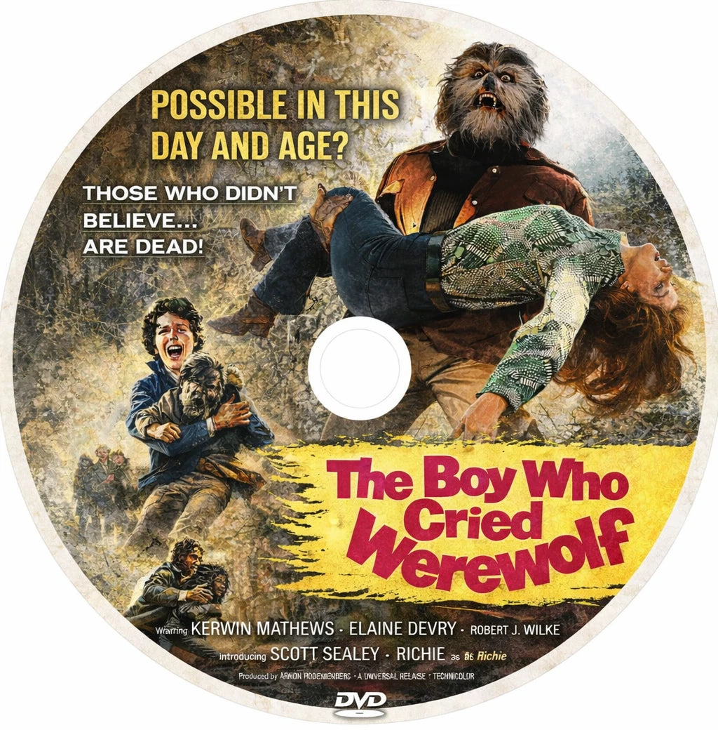 THE BOY WHO CRIED WEREWOLF (1973) (PG) - Public Domain Movie DVD NO CASE