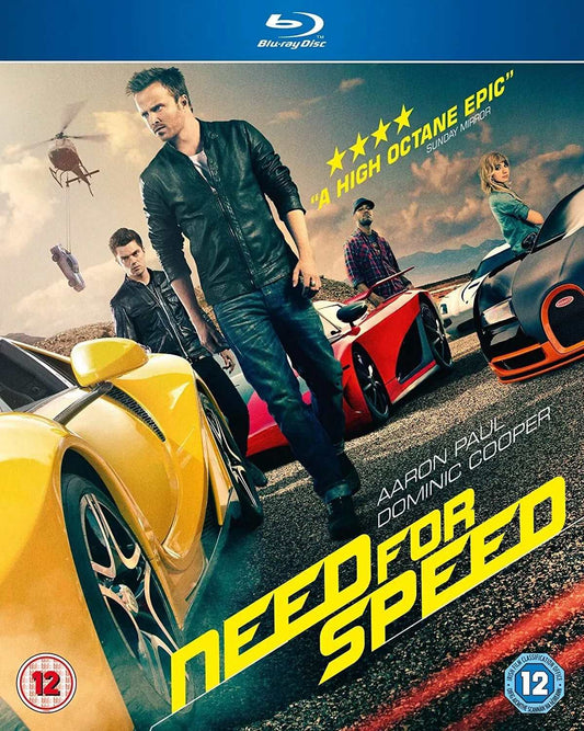 NEED FOR SPEED - Blu-ray (2014) Aaron Paul, Waugh (DIR) NEW SEALED - FREE POST