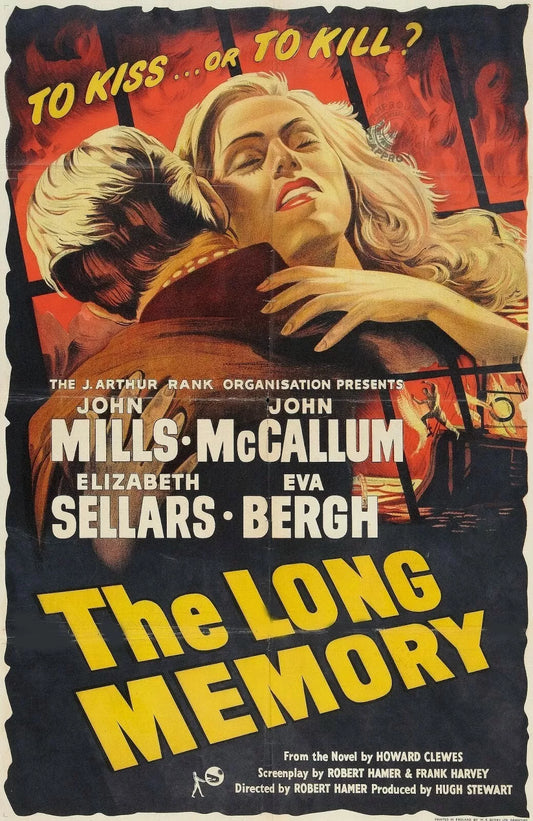 THE LONG MEMORY (1953) John Mills,John McCallum,Elizabeth Sellars - Public Domain Movie DVD NO CASE