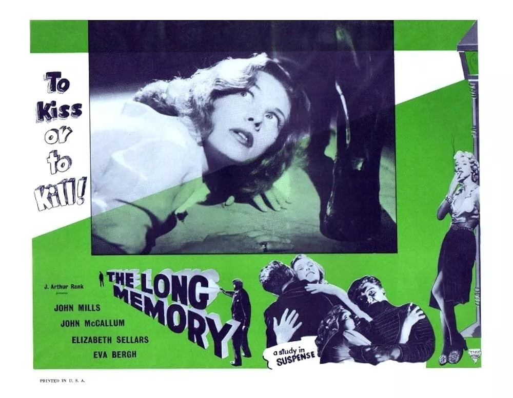 THE LONG MEMORY (1953) John Mills,John McCallum,Elizabeth Sellars - Public Domain Movie DVD NO CASE
