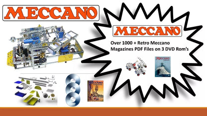 MECCANO MAGAZINES 1000 + MANUALS & PROJECTS ETC COLLECTION ALL EDITIONS FROM 1906-1989 on X3 DVDROM's + Manuals