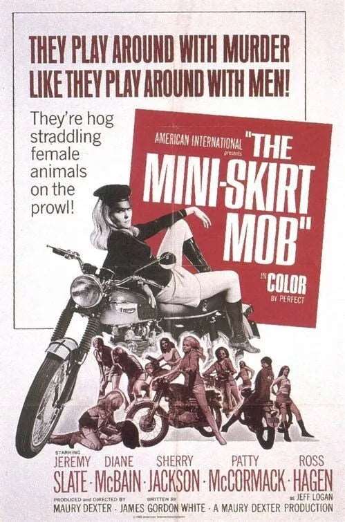 "THE MINI-SKIRT MOB" (1968)  - Sherry Jackson - Public Domain DVD NO CASE