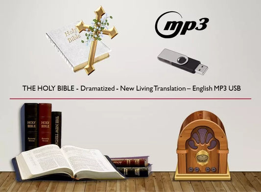 THE HOLY BIBLE - Dramatized - New Living Translation - English - (MP3) USB