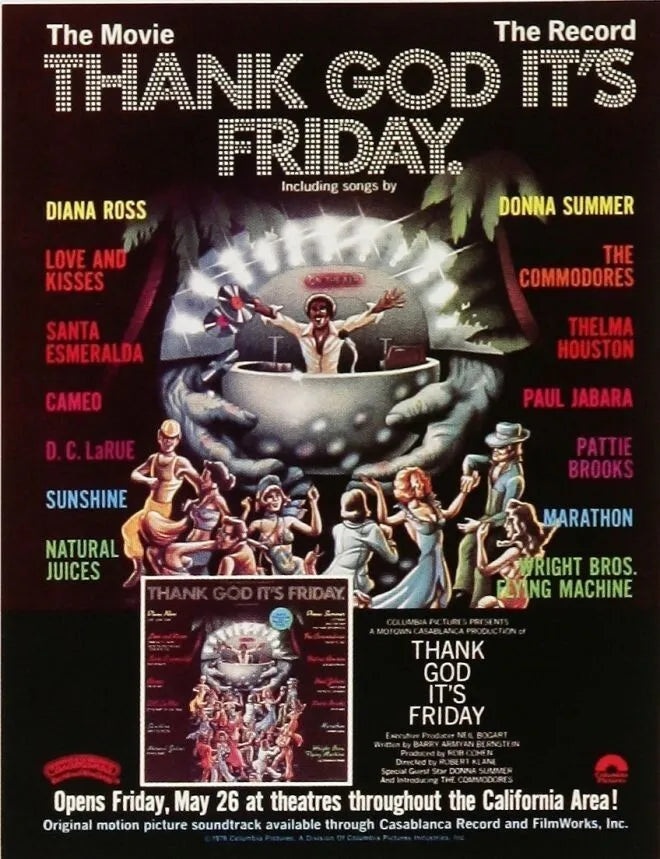 THANK GOD IT'S FRIDAY (1978) DONNA SUMMER - Public Domain DVD NO CASE