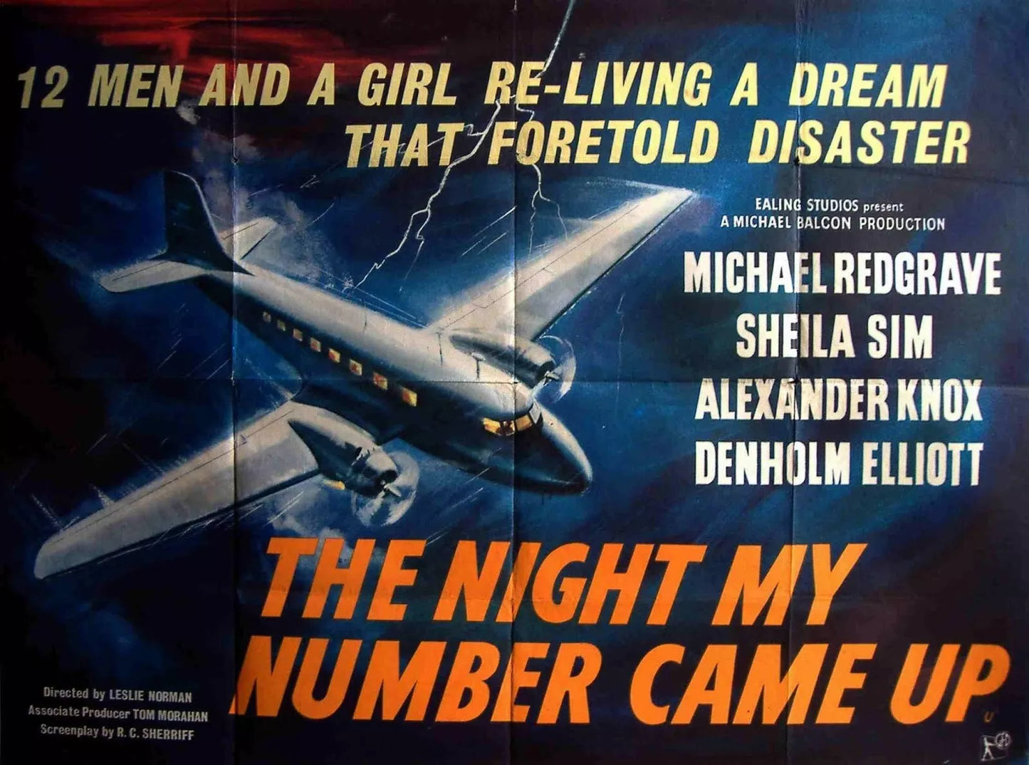 THE NIGHT MY NUMBER CAME UP (1955) Michael Redgrave - Public Domain DVD NO CASE