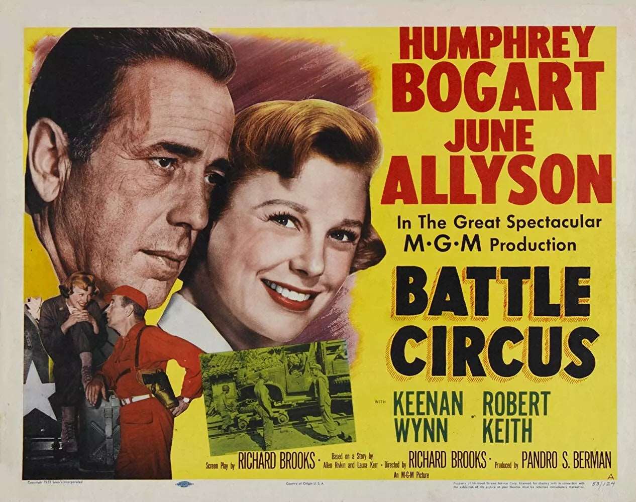 BATTLE CIRCUS (1942) Humphrey Bogart, June Allyson, Public Domain DVD NO CASE