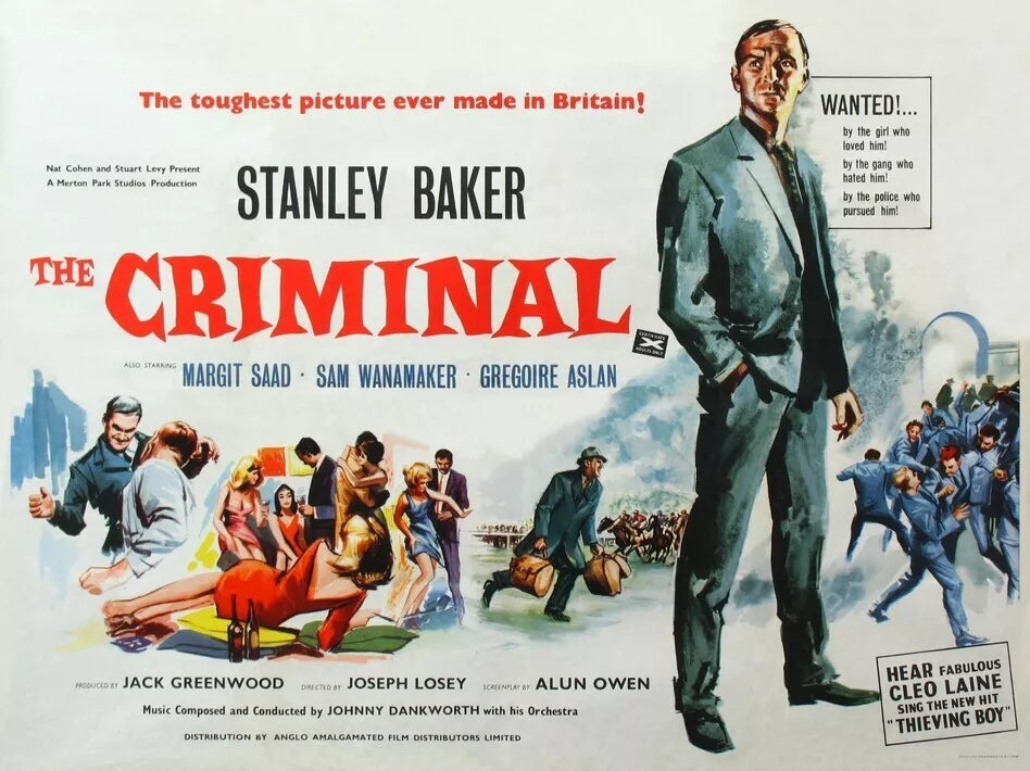 THE CRIMINAL (1960) Stanley Baker - Public Domain Movie DVD NO CASE