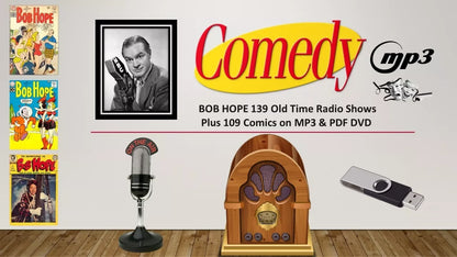 BOB HOPE - 139 Old Time Radio Shows + 109 Comics MP3 & PDF DVDROM