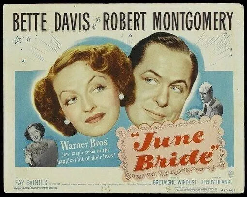 JUNE BRIDE (1948) Bette Davis,Robert Montgomer  - DVD, Public Domain DVD NO CASE