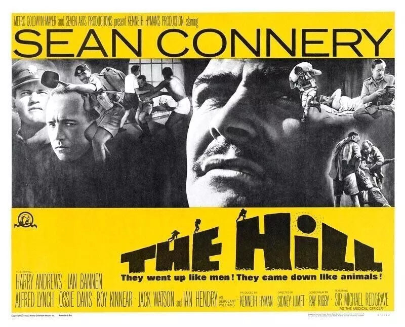 THE HILL (1965) Sean Connery, Roy Kinnear - Public Domain DVD NO CASE